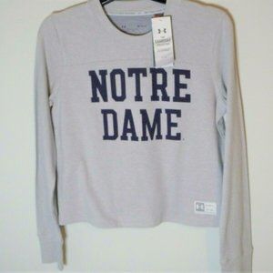 Womens Under Armour Notre Dame crop shirt M